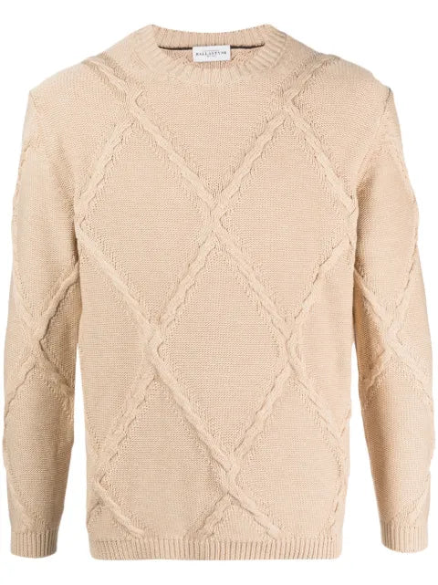Ballantyne textured cotton jumper