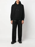 sacai cotton drawstring hoodie