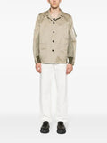 sacai panelled twill shirt jacket