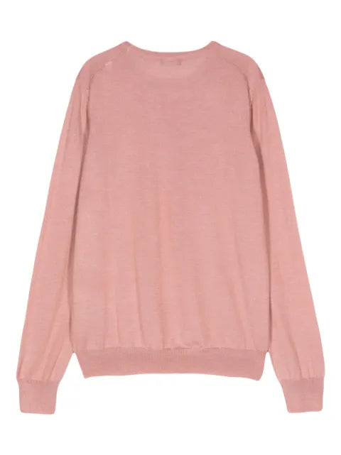 Barba fine-knit virgin wool silk jumper