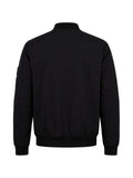 BOSS crinkled-finish logo-patch jacket