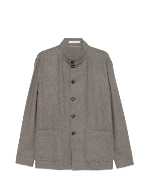 Tagliatore high-neck patch-pocket jacket
