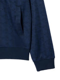 Lacoste monogram-print zip-up sweater