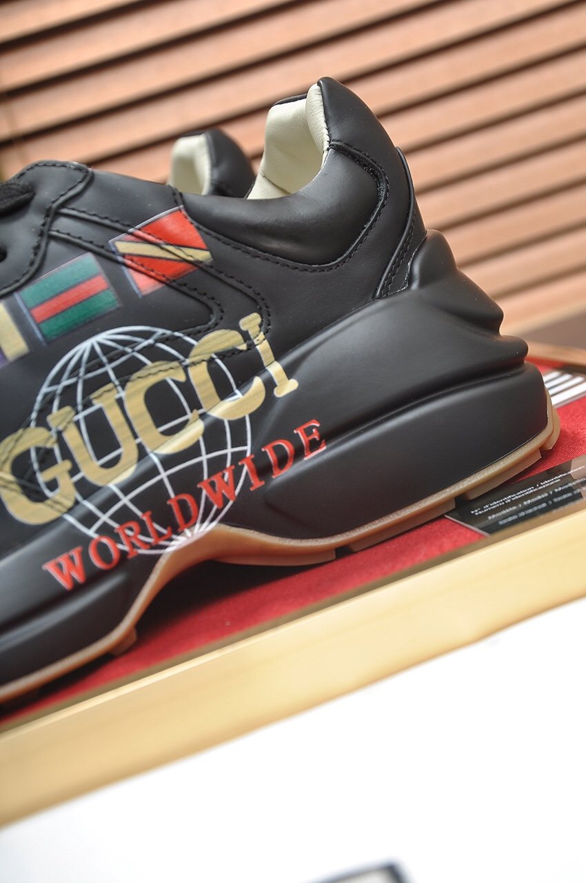 Gucci Black Multicolor Low-Top Sneakers